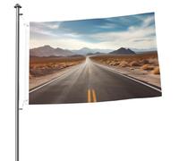Drapeau d'autoroute du désert 61 x 91 cm - Impression double face - Drapeau de jardin pour l'extérieur - Bannière cadeau avec œillets - Toile de fond pour photo pour décoration intérieure et