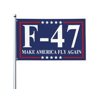 Drapeau d'avion de chasse 3 x 5 pieds - Soutenez Make America Fly Again - Parfait pour la cour ou le jardin