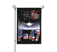 Drapeau d'avion de chasse - Make America Fly Again, bannière de jardin recto verso 12 x 18, sans mât