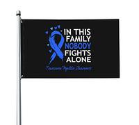 Drapeau de 0,9 x 1,5 m dans cette famille, personne ne se bat seul, drapeaux de sensibilisation à la myélite transversale, bannière aux couleurs vives avec œillets en laiton pour décoration intérieur