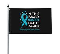 Drapeau de 0,9 x 1,5 m dans cette famille, personne ne se bat seul, drapeaux de sensibilisation aux troubles obsessionnels compulsifs, bannière de couleurs vives avec œillets en laiton pour décoratio