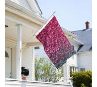 Drapeau de 0,9 x 6,1 m résistant à la décoloration pour extérieur - Bannière décorative 3D à paillettes - Drapeau mural double face avec œillets en laiton - Toile de fond amusante pour pelouse, porche