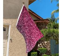 Drapeau de 0,9 x 6,1 m résistant à la décoloration pour extérieur - Bannière décorative 3D à paillettes - Drapeau mural double face avec œillets en laiton - Toile de fond amusante pour pelouse, porche