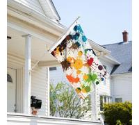 Drapeau de 0,9 x 6,1 m résistant à la décoloration pour extérieur, bannière décorative abstraite, éclaboussures de peinture abstraite, drapeaux de jardin, drapeau mural double face avec œillets en