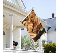 Drapeau de 0,9 x 6,1 m résistant à la décoloration pour extérieur, bannière décorative au fromage, sandwichs, drapeaux de jardin, drapeau mural double face avec œillets en laiton, toile de fond