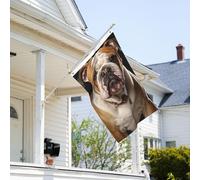 Drapeau de 0,9 x 6,1 m résistant à la décoloration pour extérieur - Bannière décorative - Bulldog anglais - Drapeaux de jardin double face avec œillets en laiton - Toile de fond amusante pour pelouse