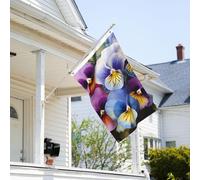 Drapeau de 0,9 x 6,1 m résistant à la décoloration pour extérieur, bannière décorative de pensée, drapeaux de jardin, drapeau mural double face avec œillets en laiton, toile de fond amusante pour