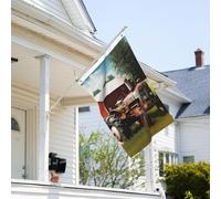 Drapeau de 0,9 x 6,1 m résistant à la décoloration pour extérieur, bannière décorative d'entreprise, tracteur agricole, drapeaux de jardin, drapeau mural double face avec œillets en laiton, toile de