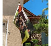 Drapeau de 0,9 x 6,1 m résistant à la décoloration pour extérieur, bannière décorative d'entreprise, tracteur agricole, drapeaux de jardin, drapeau mural double face avec œillets en laiton, toile de