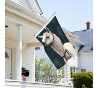 Drapeau de 0,9 x 6,1 m résistant à la décoloration pour extérieur - Bannière décorative en alpaga lama - Drapeaux de jardin double face avec œillets en laiton - Toile de fond amusante pour pelouse