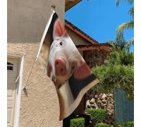 Drapeau de 0,9 x 6,1 m résistant à la décoloration pour extérieur - Bannière décorative mignonne et souriante - Drapeau mural double face avec œillets en laiton - Toile de fond amusante pour pelouse