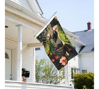 Drapeau de 0,9 x 6,1 m résistant à la décoloration pour extérieur - Bannière décorative pour couple de perroquets - Drapeau de jardin d'olivier double face avec œillets en laiton - Toile de fond