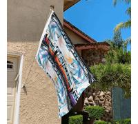Drapeau de 0,9 x 6,1 m résistant à la décoloration pour extérieur, bannière décorative pour extérieur, monorail, train, drapeaux de jardin, drapeau mural double face avec œillets en laiton, toile de