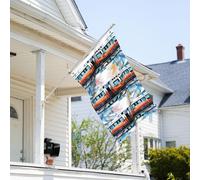 Drapeau de 0,9 x 6,1 m résistant à la décoloration pour extérieur, bannière décorative pour extérieur, monorail, train, drapeaux de jardin, drapeau mural double face avec œillets en laiton, toile de