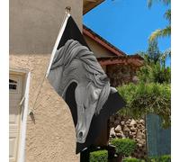 Drapeau de 0,9 x 6,1 m résistant à la décoloration pour l'extérieur - Bannière décorative 3D - Drapeau de jardin - Drapeau mural double face avec œillets en laiton - Toile de fond amusante pour