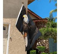 Drapeau de 0,9 x 6,1 m résistant à la décoloration pour l'extérieur - Bannière décorative 3D - Drapeau de jardin double face avec œillets en laiton - Toile de fond amusante pour pelouse, porche