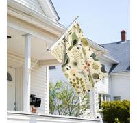 Drapeau de 0,9 x 6,1 m résistant à la décoloration pour l'extérieur - Bannière décorative à feuilles jaunes - Drapeaux de jardin double face avec œillets en laiton - Toile de fond amusante pour