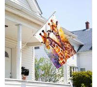 Drapeau de 0,9 x 6,1 m résistant à la décoloration pour l'extérieur - Bannière décorative à l'aquarelle - Drapeau de jardin double face avec œillets en laiton - Toile de fond amusante pour pelouse