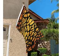 Drapeau de 0,9 x 6,1 m résistant à la décoloration pour l'extérieur - Bannière décorative avec imprimé girafe - Drapeau de jardin double face avec œillets en laiton - Toile de fond amusante pour