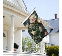 Drapeau de 0,9 x 6,1 m résistant à la décoloration pour l'extérieur - Bannière décorative avec roses - Drapeau de jardin double face avec œillets en laiton - Toile de fond amusante pour pelouse