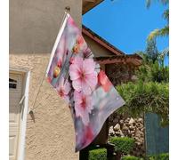 Drapeau de 0,9 x 6,1 m résistant à la décoloration pour l'extérieur - Bannière décorative - Beau drapeau de jardin floral double face avec œillets en laiton - Toile de fond amusante pour pelouse