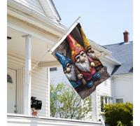 Drapeau de 0,9 x 6,1 m résistant à la décoloration pour l'extérieur - Bannière décorative colorée - Drapeaux de jardin double face avec œillets en laiton - Toile de fond amusante pour pelouse, porche