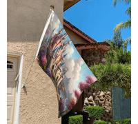 Drapeau de 0,9 x 6,1 m résistant à la décoloration pour l'extérieur - Bannière décorative colorée - Drapeau de jardin double face avec œillets en laiton - Toile de fond amusante pour pelouse, porche