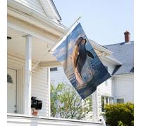 Drapeau de 0,9 x 6,1 m résistant à la décoloration pour l'extérieur - Bannière décorative - Dauphin mignon - Drapeau de jardin double face avec œillets en laiton - Toile de fond amusante pour pelouse