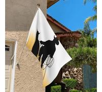 Drapeau de 0,9 x 6,1 m résistant à la décoloration pour l'extérieur - Bannière décorative de cowboy avec silhouette de laser - Drapeaux de jardin double face avec œillets en laiton - Toile de fond