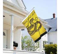 Drapeau de 0,9 x 6,1 m résistant à la décoloration pour l'extérieur Bannière décorative « Don't tread on me » - Drapeaux de jardin double face avec œillets en laiton - Toile de fond amusante pour