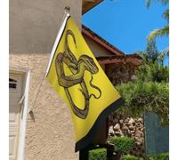 Drapeau de 0,9 x 6,1 m résistant à la décoloration pour l'extérieur Bannière décorative « Don't tread on me » - Drapeaux de jardin double face avec œillets en laiton - Toile de fond amusante pour