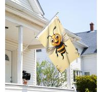 Drapeau de 0,9 x 6,1 m résistant à la décoloration pour l'extérieur - Bannière décorative en forme d'abeille - Drapeau de jardin double face avec œillets en laiton - Toile de fond amusante pour