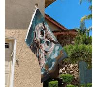 Drapeau de 0,9 x 6,1 m résistant à la décoloration pour l'extérieur - Bannière décorative en forme d'animal mignon - Drapeau de jardin double face avec œillets en laiton - Toile de fond amusante pour