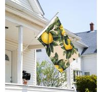 Drapeau de 0,9 x 6,1 m résistant à la décoloration pour l'extérieur - Bannière décorative en forme de citron, drapeau mural double face avec œillets en laiton - Toile de fond amusante pour pelouse