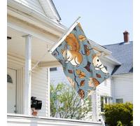 Drapeau de 0,9 x 6,1 m résistant à la décoloration pour l'extérieur - Bannière décorative en forme d'écureuil mignon - Drapeaux de jardin double face avec œillets en laiton - Toile de fond amusante