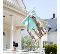 Drapeau de 0,9 x 6,1 m résistant à la décoloration pour l'extérieur - Bannière décorative - Joli lama - Drapeaux de jardin double face avec œillets en laiton - Toile de fond amusante pour pelouse