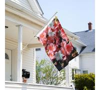 Drapeau de 0,9 x 6,1 m résistant à la décoloration pour l'extérieur - Bannière décorative - Jolies fleurs - Drapeaux de jardin double face avec œillets en laiton - Toile de fond amusante pour pelouse