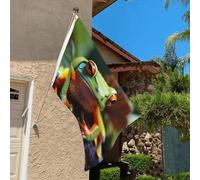 Drapeau de 0,9 x 6,1 m résistant à la décoloration pour l'extérieur - Bannière décorative - Jolis drapeaux de jardin - Drapeau mural double face avec œillets en laiton - Toile de fond amusante pour