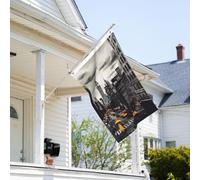 Drapeau de 0,9 x 6,1 m résistant à la décoloration pour l'extérieur - Bannière décorative Love from New York - Drapeau de jardin double face avec œillets en laiton - Toile de fond amusante pour