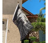 Drapeau de 0,9 x 6,1 m résistant à la décoloration pour l'extérieur - Bannière décorative Love from New York - Drapeau de jardin double face avec œillets en laiton - Toile de fond amusante pour