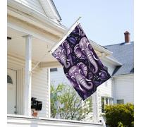 Drapeau de 0,9 x 6,1 m résistant à la décoloration pour l'extérieur - Bannière décorative - Motif éléphant mignon - Drapeau de jardin double face avec œillets en laiton - Toile de fond amusante pour