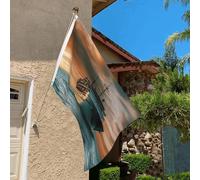 Drapeau de 0,9 x 6,1 m résistant à la décoloration pour l'extérieur - Bannière décorative pour bateau de croisière, drapeau de jardin, drapeau mural double face avec œillets en laiton - Toile de fond