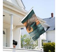 Drapeau de 0,9 x 6,1 m résistant à la décoloration pour l'extérieur - Bannière décorative pour bateau de croisière, drapeau de jardin, drapeau mural double face avec œillets en laiton - Toile de fond