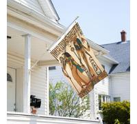 Drapeau de 0,9 x 6,1 m résistant à la décoloration pour l'extérieur - Bannière décorative pour femme en Égypte ancienne - Drapeaux de jardin double face avec œillets en laiton - Toile de fond amusante