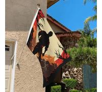 Drapeau de 0,9 x 6,1 m résistant à la décoloration pour l'extérieur - Bannière décorative pour homme - Drapeau de jardin double face avec œillets en laiton - Toile de fond amusante pour pelouse