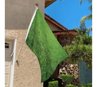Drapeau de 0,9 x 6,1 m résistant à la décoloration pour l'extérieur - Bannière décorative verte - Drapeau de jardin double face avec œillets en laiton - Toile de fond amusante pour pelouse, porche