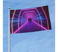 Drapeau de 150 cm x 90 cm - Pour extérieur et intérieur avec œillets - Printemps été - Lumières néon pour extérieur, jardin, cour, bannière décorative - Drapeau de bienvenue saisonnier pour extérieur