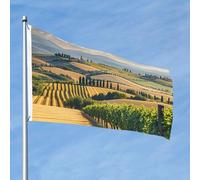 Drapeau de 6 x 0,9 m (90 cm x 60 cm) double face robuste pour extérieur avec œillets - Drapeaux toscans italiens pour extérieur, printemps, été, jardin, cour, décoration intérieure ou extérieure