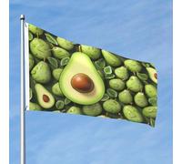 Drapeau de 60 cm x 90 cm pour extérieur et intérieur avec œillets - Drapeau de dessin animé et avocat ludique pour extérieur, jardin, cour, bannière décorative - Drapeau de bienvenue saisonnier pour