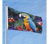 Drapeau de 60 cm x 90 cm pour extérieur et intérieur avec œillets - Pour le printemps, l'été, les oiseaux tropicaux - Bannière décorative pour porche et ferme